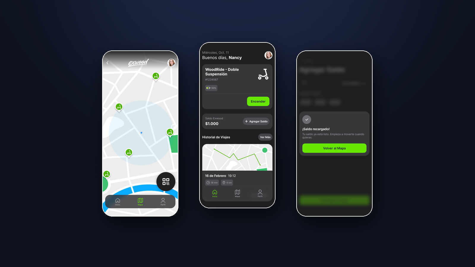 App Exwood — scooters IoT